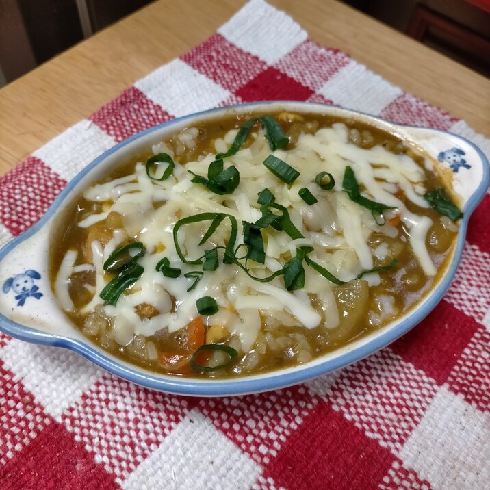 カレー鍋の残り♪リメイク☆和風焼きカレー風～♡